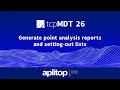 Generate point analysis reports and setting-out lists tcpMDT 26