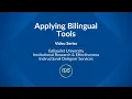 Applying Bilingual Tools Blackboard