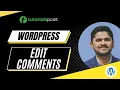 WordPress - Edit Comments Tutorialspoint