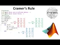 Cramer s Rule with MATLAB code