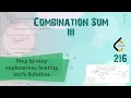 Combination Sum III LeetCode September Challenge