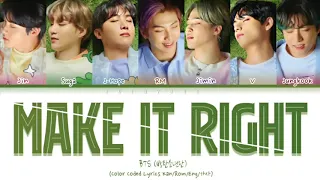 bts make it right japanese ver color coded lyrics kan rom eng 