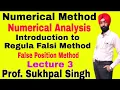 Numerical Analysis Bsc 3rd year Numerical Method Bca Sem 2 False Position Method L-3