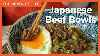 Gyudon Japanese Beef Bowls - So easy to make with this Costco ingredient