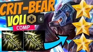 VOLIBEAR ⭐⭐⭐ BIG CRIT! TFT Teamfight Tactics 6 GLACIAL ELECTRIC Best Comps Strategy Guide Set 2