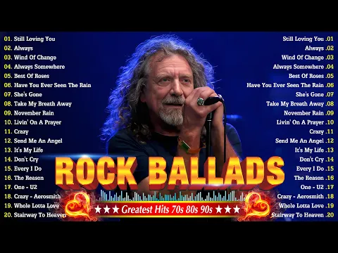 Download MP3 Guns N Roses, Aerosmith, Bon Jovi, Nirvana, Queen, Scorpions 📀 Rock Ballads Greatest Hits Playlist
