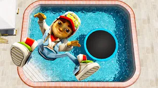 GTA 5 Subway Surfers Best Jumps and Crazy Falls (Funny Moments)