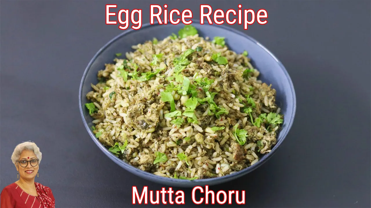 Egg Rice - Egg Rice Recipe - How To Make Egg Rice - Mutta Choru   Skinny Recipes