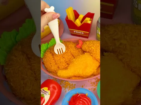 Satisfying Miniature | Fried Food Squishy Toy ASMR (No Talking)