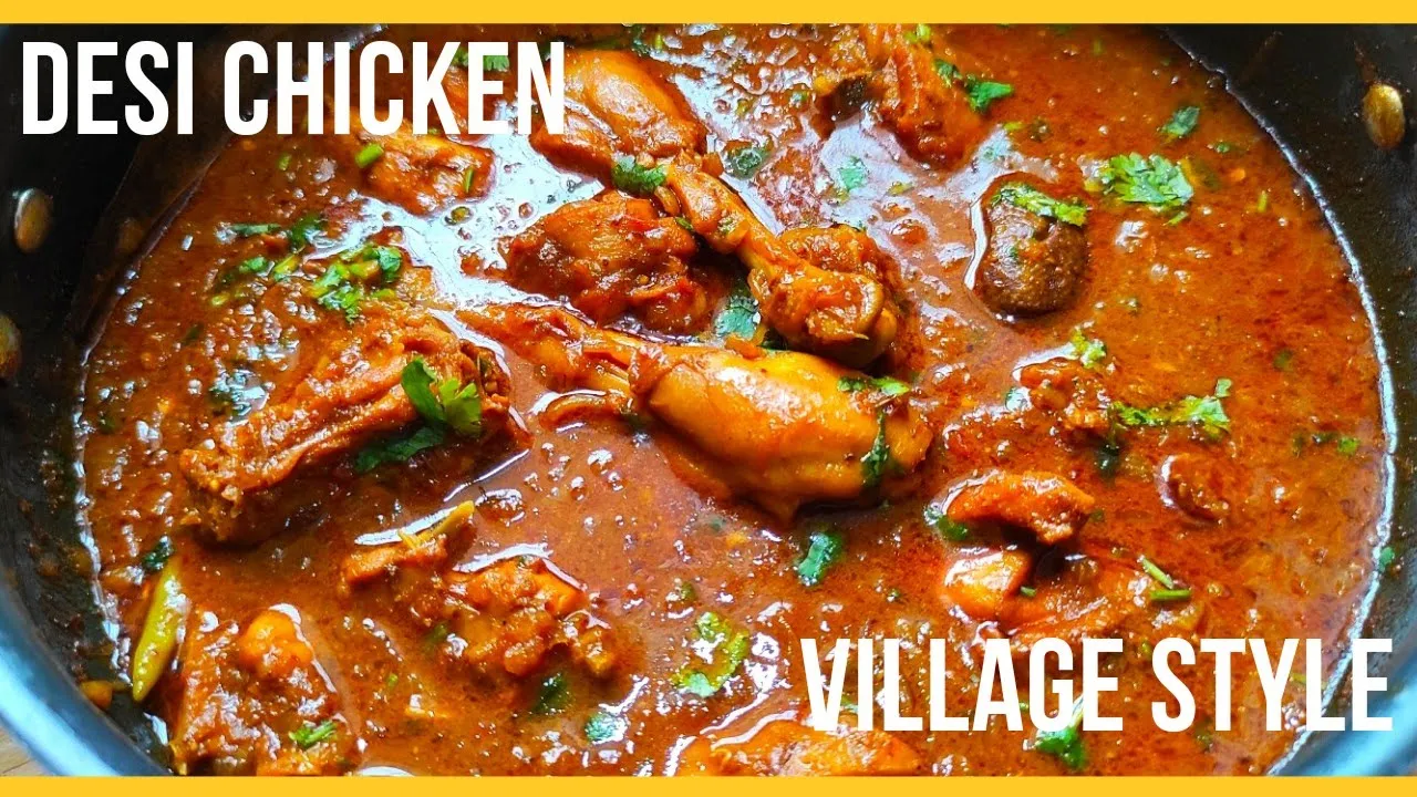 VILLAGE STYLE CHICKEN CURRY   DESICHICKEN GRAVY   SPICY CHICKEN RECIPEINDIAN CHICKEN CURRY