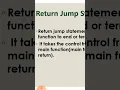 Return Statement jumping statements C programming language Malayalam Tutorial