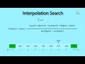 Interpolation Search Interpolation Search with C Searching Algorithm