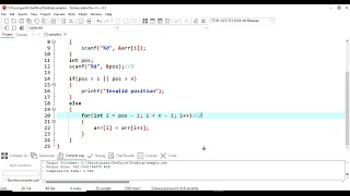 Array 1D Insertion and Deletion in 1D Arrays C Tutorial