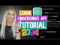 Master OpenAI EMBEDDING API super simple