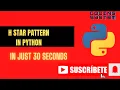 H star pattern in python for loop star patterns I H shape pattern H for loop star pattern python