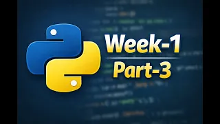 Python Tutorial - Week 1 Part 3 Variables Data Types User Input