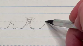 Lowercase r in cursive