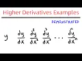 Higher Order Derivatives - Calculus 1 Example Problems