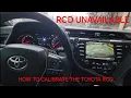 RCD Unavailable on Your Toyota How to Calibrate The RCD