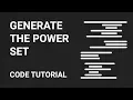 Generate Power Set with Bitwise Operators Code Tutorial