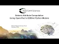 OpendTect Demo Seismic attribute computation using OpendTect s ODBind Python module