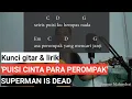 Download Lagu KUNCI GITAR PUISI CINTA PARA PEROMPAK - SUPERMAN IS DEAD || CHORD DAN LIRIK MP3