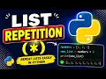 Python List Repetition Operator Accessing List Elements with Examples Lec