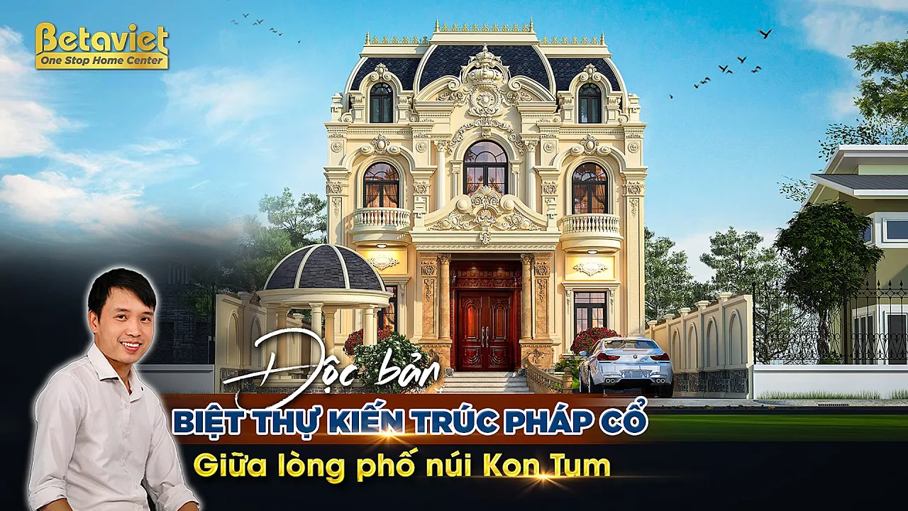 1280m2 biệt thự kiến trúc Pháp siêu đẹp giữa lòng phố núi Kon Tum