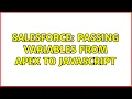 Salesforce Passing variables from apex to javascript