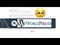ERROR 403 Logre entrar al panel de administracion de WORDPRESS