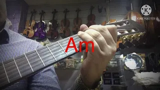 تعليم عزف ترنيمة يارب ليك كل السجود علي الجيتار مستوي متقدم للمحترفين ميلودي وكورد Am 