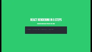 React Rendering Explained in 5 Quick Steps
