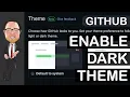 Github Enable Dark Mode