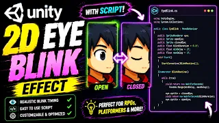 Unity Eye Blink Effect How To Blink Eye In Unity 2D Unity 2D Eye Blinking Tutorial
