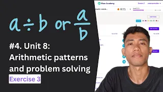 Unit 8 Exercise 3 Arithmetic patterns and problem solving