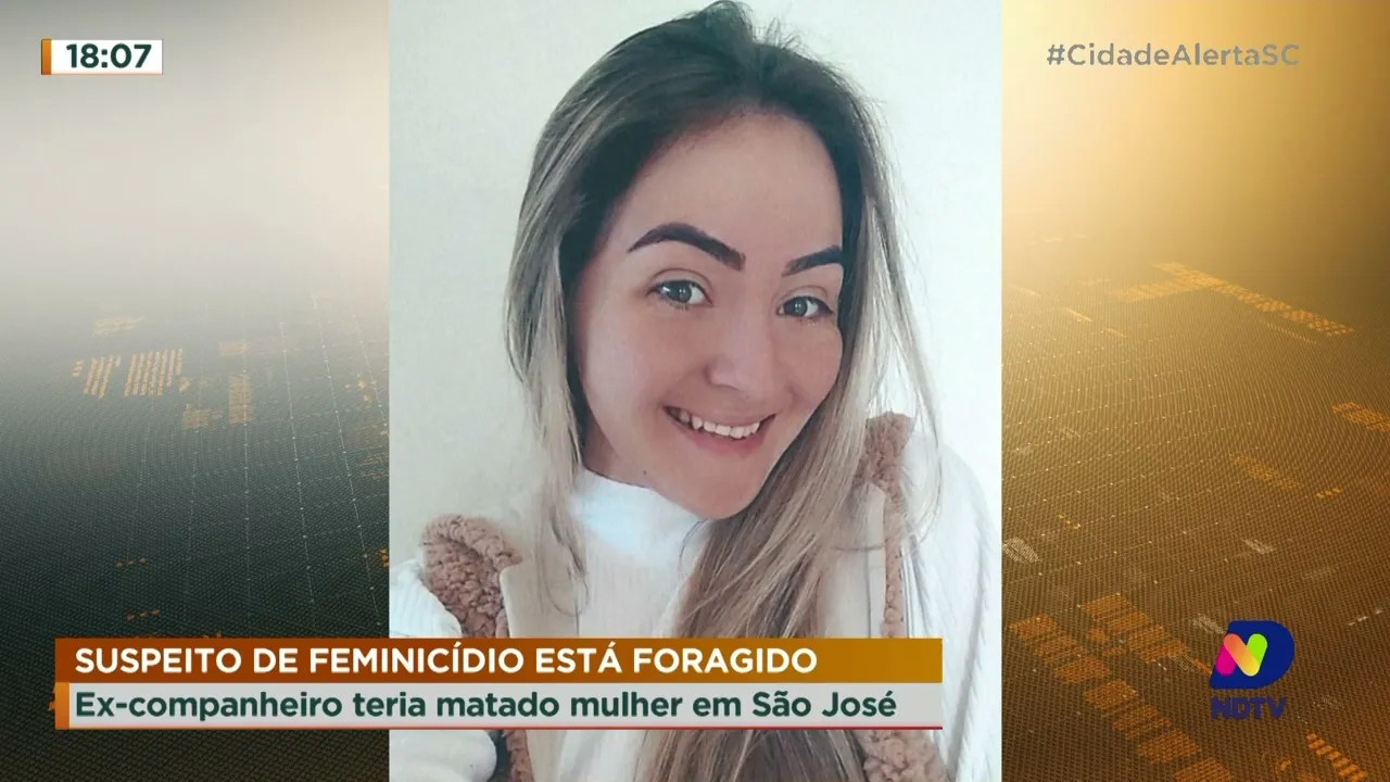 Suspeito de feminicídio está foragido: ex-companheiro teria matado mulher em São José