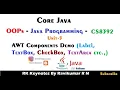 Unit 5 - 03 AWT Components Label TextBox etc Demo Using NetBeans CS8392 RK Keynotes