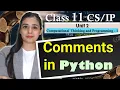 Comments in Python CBSE Class Lovejeet Arora