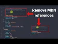 How to Remove MDN references Developer Hub