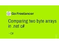 Comparing two byte arrays in net c