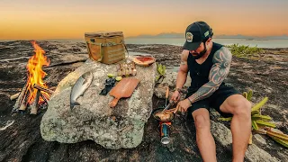 Pesca em Alto Mar, Preparo de Peixe na ilha Deserta