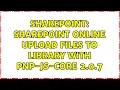Sharepoint Sharepoint Online upload files to library with PnP-JS-Core 2 0 7 2 Solutions