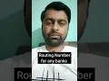 Routing number for any bank