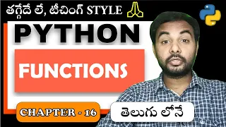 Python Tutorial For Beginners Python Tutorial Suresh Techs Functions Chapter 16