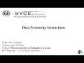 Data Processing Instructions