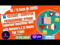 CS2502 Computer Programming Python Important Questions Pass in One Day Unit-wise MCQ 2 12
