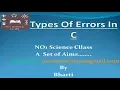 Programming Errors Types Syntax Error Runtime Logical Error Types Of Error Syntax Logical RunTime
