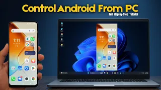 How to Control Android Phone from a PC or Laptop USB WiFi Share Mirror Android Screen to PC