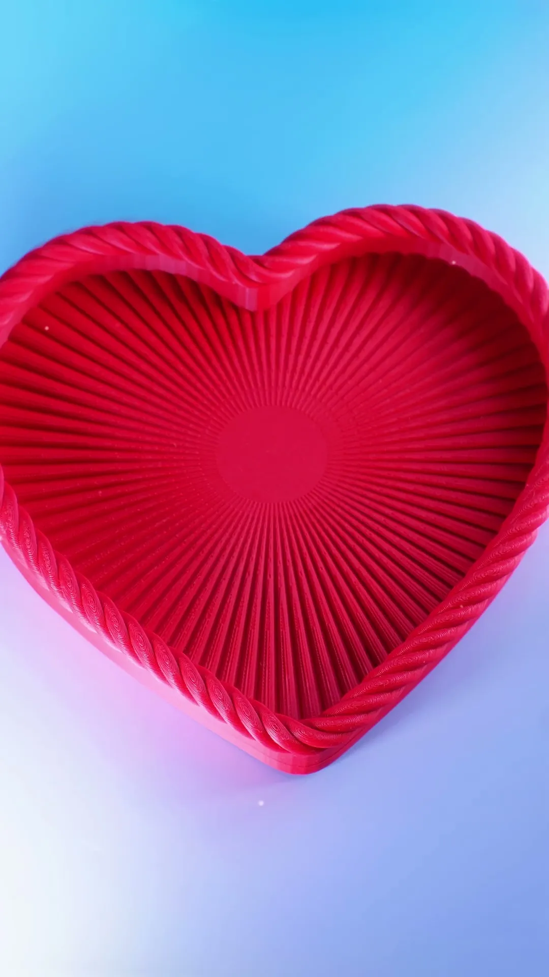 Ribbed Heart Tray – Textured Romantic Bowl