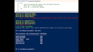How to Run a SQL Query on Multiple SQL Servers using PowerShell - Serial Manner